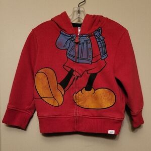 GAP/Disney Mickey Mouse red zip up hoodie